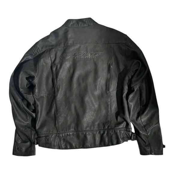 Star Yamaha Leather Motorcycle Jacket Men's X-Large w/ Liner Heavy Durable - Picture 8 of 10